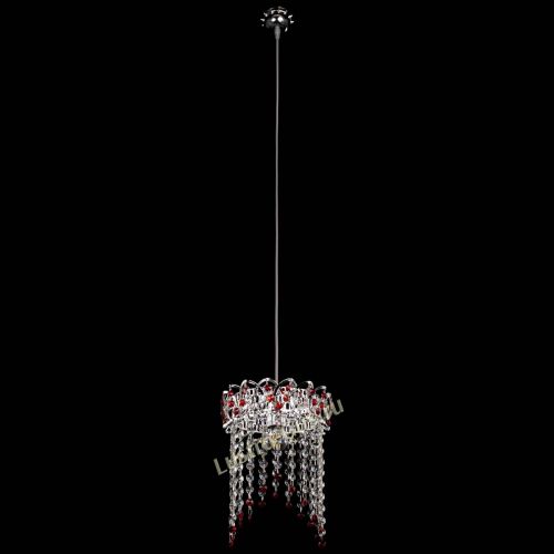 Барная люстра Астра №1 оптикон Красная в Саратове Гусь Хрустальный