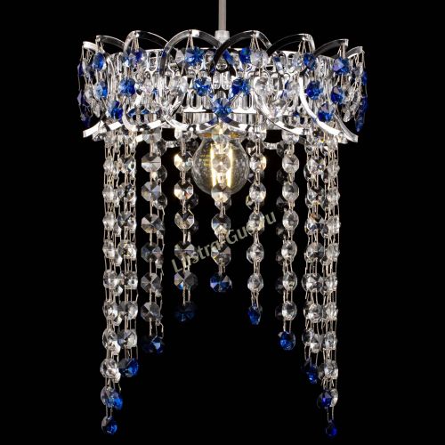 Барная люстра Астра №1 оптикон Синяя в Саратове Гусь Хрустальный