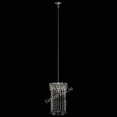 Барная люстра Астра №1 шар 30 длинная Зеленая в Саратове Гусь Хрустальный