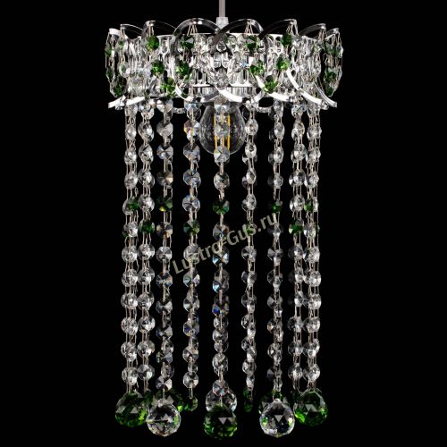 Барная люстра Астра №1 шар 30 длинная Зеленая в Саратове Гусь Хрустальный