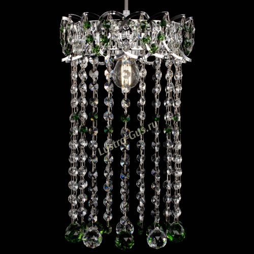 Барная люстра Астра №1 шар 30 длинная Зеленая в Саратове Гусь Хрустальный