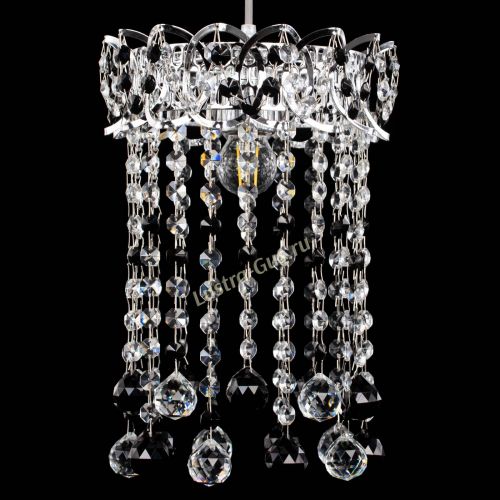 Барная люстра Астра №1 шар 30 черная в Саратове Гусь Хрустальный