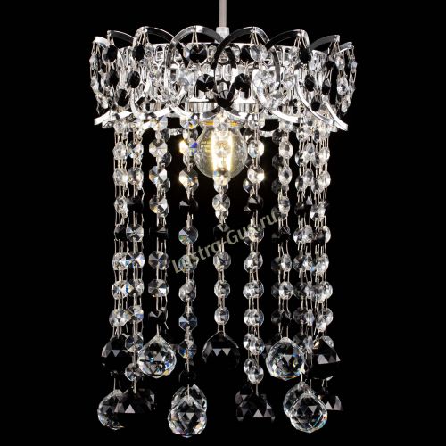 Барная люстра Астра №1 шар 30 черная в Саратове Гусь Хрустальный