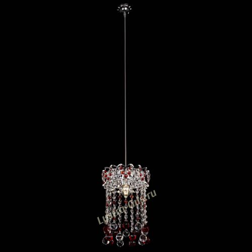 Барная люстра Астра №1 шар 30 красная в Саратове Гусь Хрустальный
