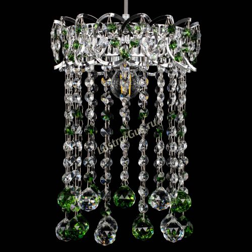 Барная люстра Астра №1 шар 30 зеленая в Саратове Гусь Хрустальный