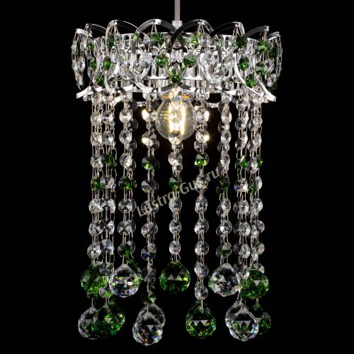 Барная люстра Астра №1 шар 30 зеленая в Саратове Гусь Хрустальный