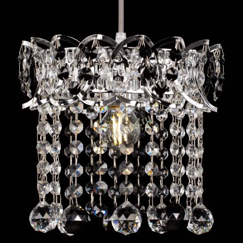 Барная люстра Астра №1 шар черная в Саратове Гусь Хрустальный