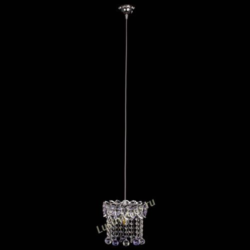 Барная люстра Астра №1 шар фиолетовая в Саратове Гусь Хрустальный