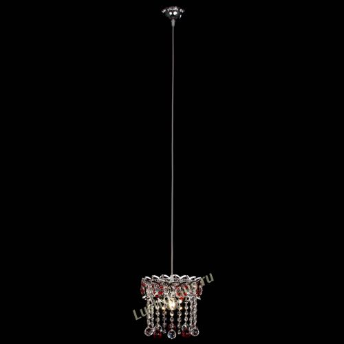 Барная люстра Астра №1 шар красная в Саратове Гусь Хрустальный