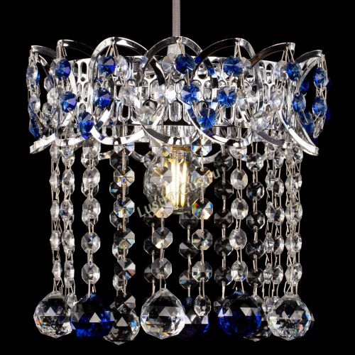 Барная люстра Астра №1 шар синяя в Саратове Гусь Хрустальный