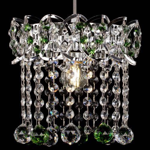 Барная люстра Астра №1 шар зеленая в Саратове Гусь Хрустальный