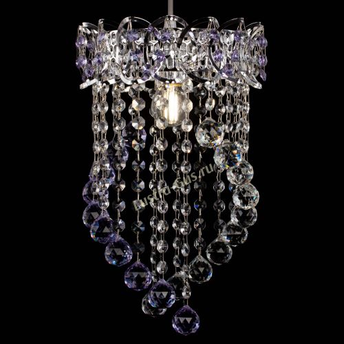 Барная люстра Астра №1 Сигма фиолетовая в Саратове Гусь Хрустальный