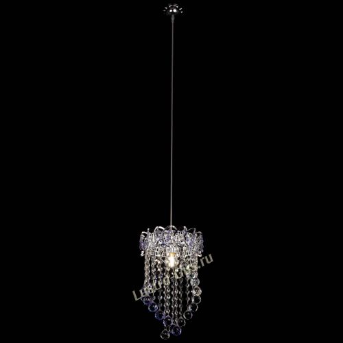 Барная люстра Астра №1 Сигма фиолетовая в Саратове Гусь Хрустальный