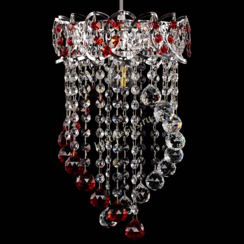 Барная люстра Астра №1 Сигма красная в Саратове Гусь Хрустальный