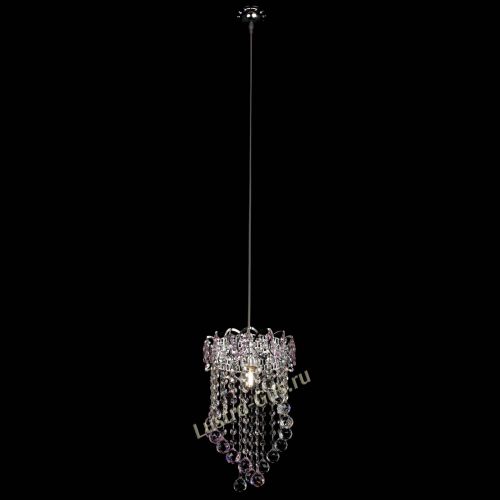 Барная люстра Астра №1 Сигма розовая в Саратове Гусь Хрустальный