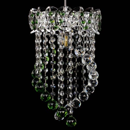 Барная люстра Астра №1 Сигма зеленая в Саратове Гусь Хрустальный