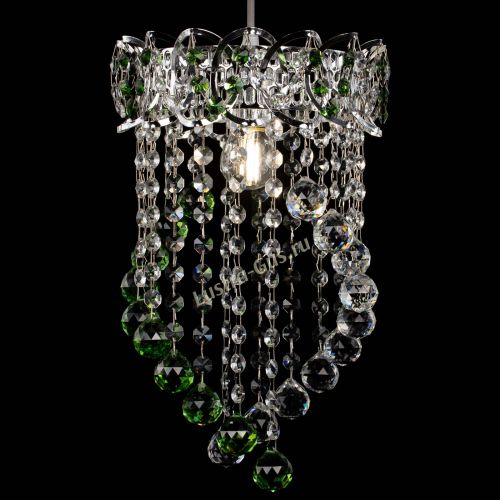 Барная люстра Астра №1 Сигма зеленая в Саратове Гусь Хрустальный