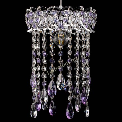 Барная люстра Астра №1 журавлик Фиолетовая в Саратове Гусь Хрустальный
