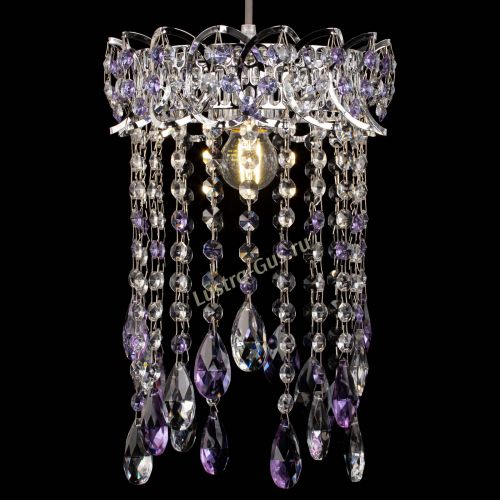 Барная люстра Астра №1 журавлик Фиолетовая в Саратове Гусь Хрустальный