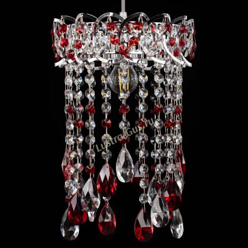 Барная люстра Астра №1 журавлик Красная в Саратове Гусь Хрустальный