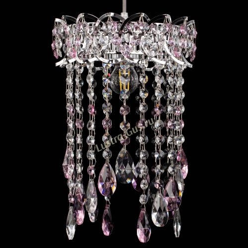 Барная люстра Астра №1 журавлик Розовая в Саратове Гусь Хрустальный