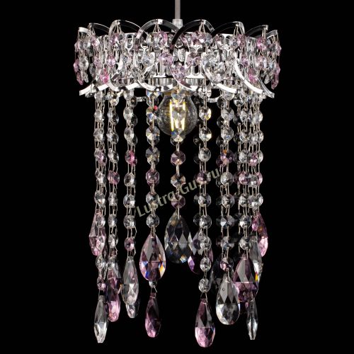 Барная люстра Астра №1 журавлик Розовая в Саратове Гусь Хрустальный