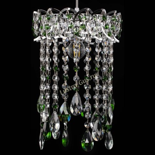 Барная люстра Астра №1 журавлик Зеленая в Саратове Гусь Хрустальный