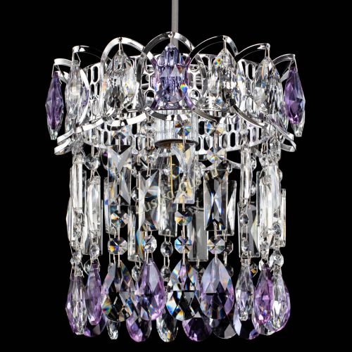 Барная люстра Астра №1 фиолетовая в Саратове Гусь Хрустальный
