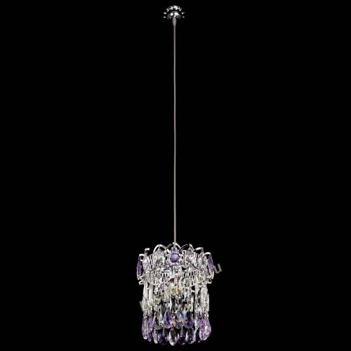 Барная люстра Астра №1 фиолетовая в Саратове Гусь Хрустальный
