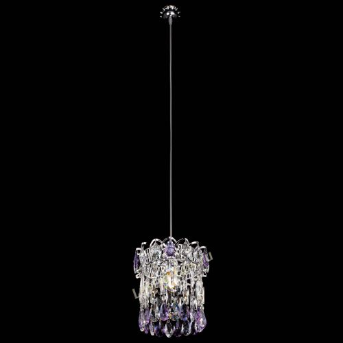 Барная люстра Астра №1 фиолетовая в Саратове Гусь Хрустальный