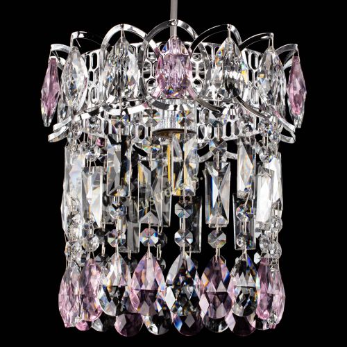 Барная люстра Астра №1 розовая в Саратове Гусь Хрустальный