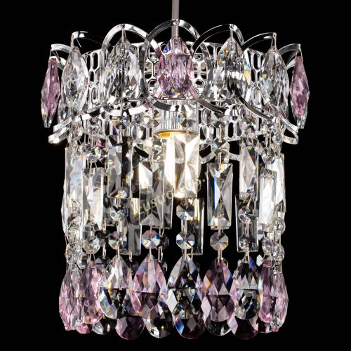 Барная люстра Астра №1 розовая в Саратове Гусь Хрустальный