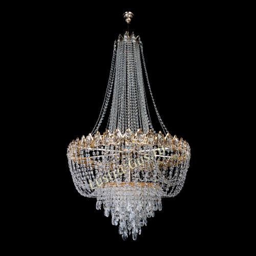 Люстра Екатерина большая с подвесом в Саратове Гусь Хрустальный