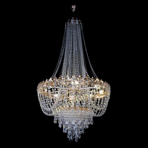 Люстра Екатерина большая с подвесом в Саратове Гусь Хрустальный