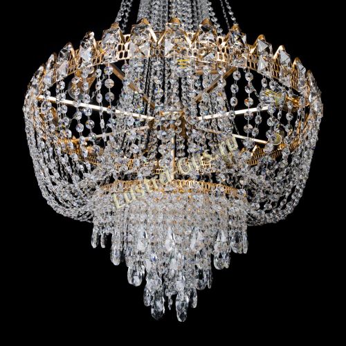 Люстра Екатерина большая с подвесом в Саратове Гусь Хрустальный