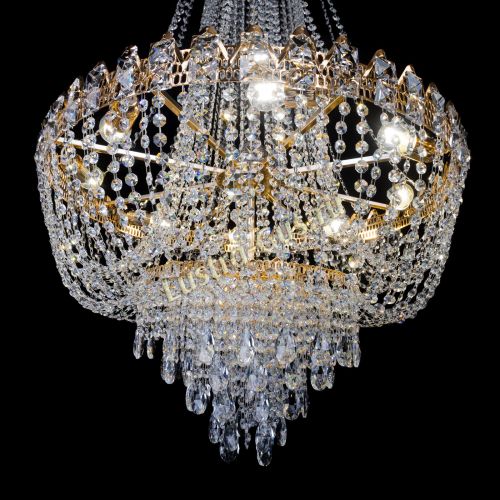 Люстра Екатерина большая с подвесом в Саратове Гусь Хрустальный