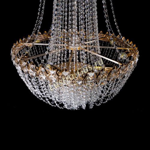 Люстра Екатерина большая с подвесом в Саратове Гусь Хрустальный