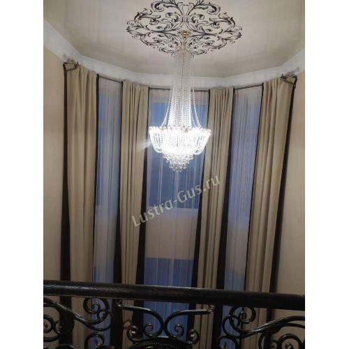 Люстра Екатерина большая с подвесом в Саратове Гусь Хрустальный