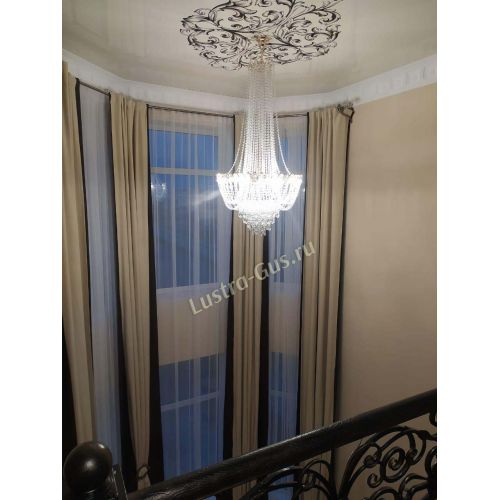 Люстра Екатерина большая с подвесом в Саратове Гусь Хрустальный