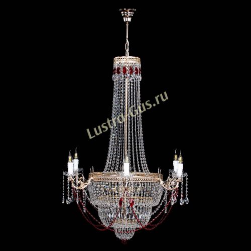 Люстра Елизавета Венеция красная в Саратове Гусь Хрустальный