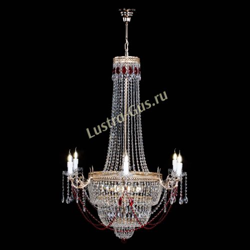 Люстра Елизавета Венеция красная в Саратове Гусь Хрустальный