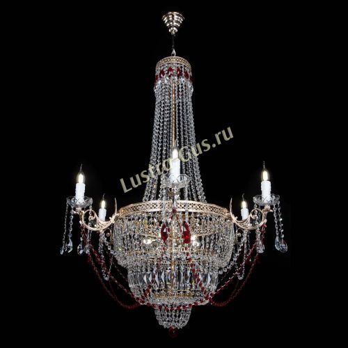 Люстра Елизавета Венеция красная в Саратове Гусь Хрустальный