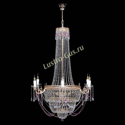 Люстра Елизавета Венеция розовая в Саратове Гусь Хрустальный