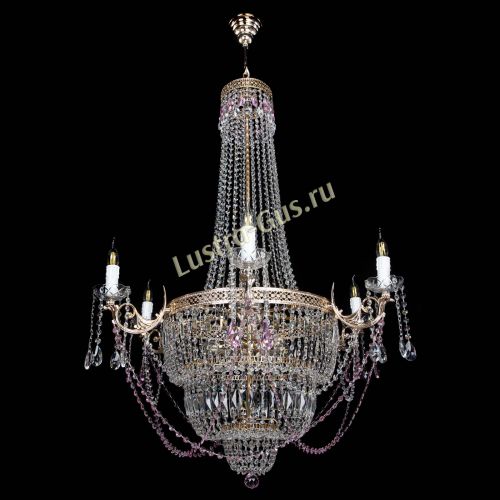 Люстра Елизавета Венеция розовая в Саратове Гусь Хрустальный