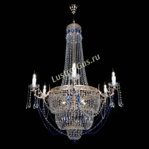 Люстра Елизавета Венеция синяя в Саратове Гусь Хрустальный