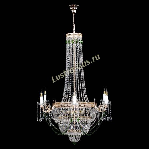 Люстра Елизавета Венеция зеленая в Саратове Гусь Хрустальный