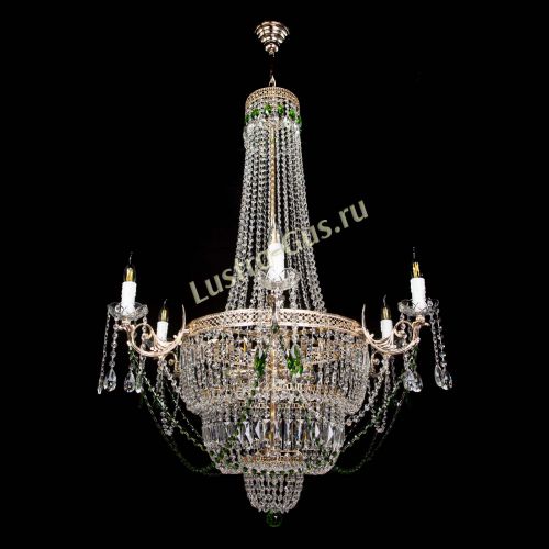 Люстра Елизавета Венеция зеленая в Саратове Гусь Хрустальный
