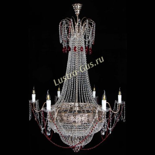 Люстра Елизавета Восток красная в Саратове Гусь Хрустальный