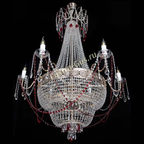 Люстра Елизавета Восток красная в Саратове Гусь Хрустальный