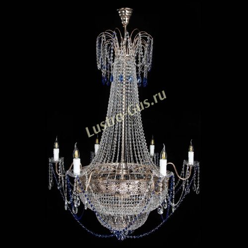 Люстра Елизавета Восток синяя в Саратове Гусь Хрустальный